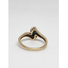 10K YELLOW GOLD SAPPHIRE & DIAMONDS RING  SIZE 5.5