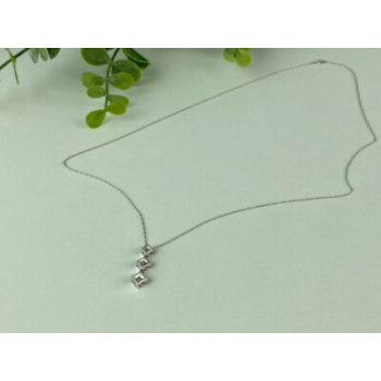 10K WHITE GOLD DIAMONDS CHAIN WITH PENDANT