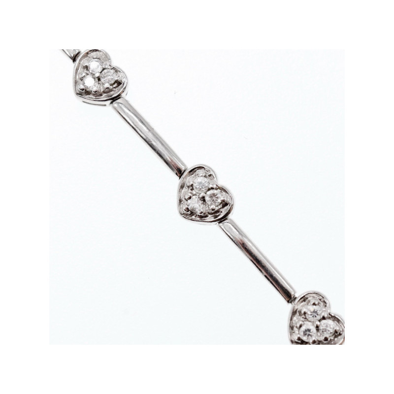 925 Sterling Silver CZ Bracelet 