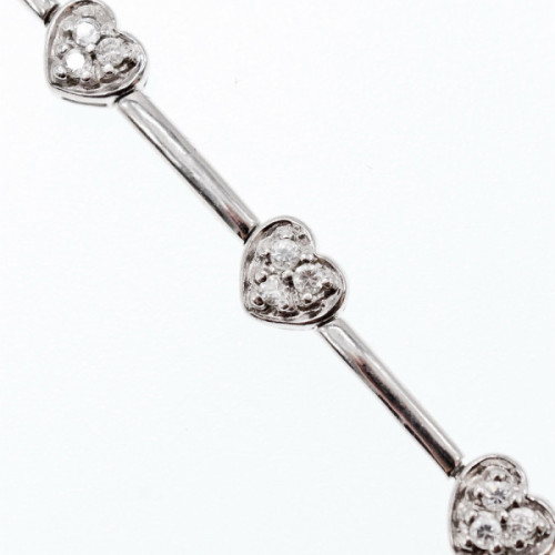 925 Sterling Silver CZ Bracelet 