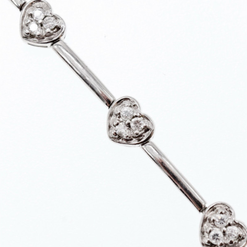 925 Sterling Silver CZ Bracelet 