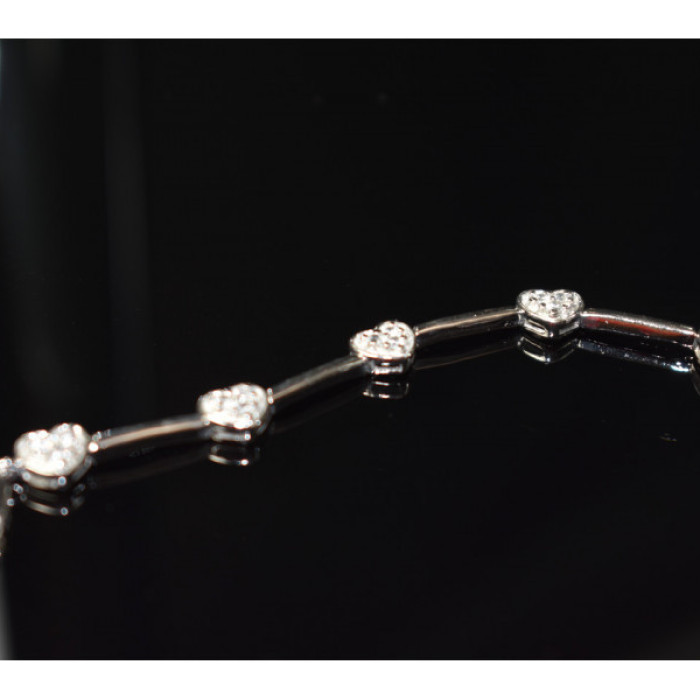 925 Sterling Silver CZ Bracelet 