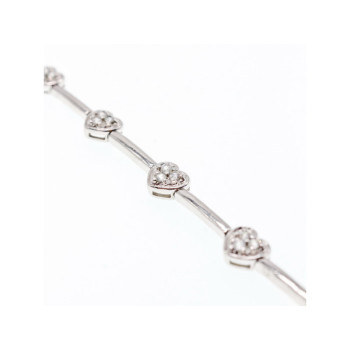 925 Sterling Silver CZ Bracelet 