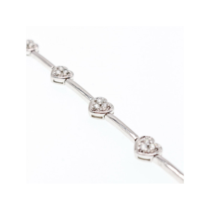 925 Sterling Silver CZ Bracelet 
