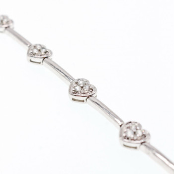 925 Sterling Silver CZ Bracelet 