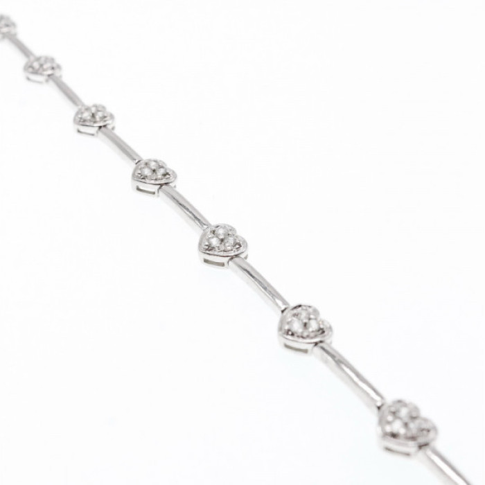 925 Sterling Silver CZ Bracelet 