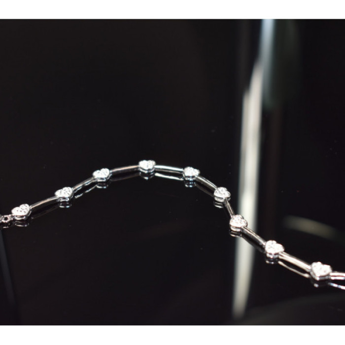 925 Sterling Silver CZ Bracelet 