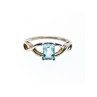 925 Sterling Silver Blue Spinel Ring Size 11.25