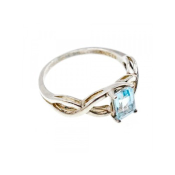 925 Sterling Silver Blue Spinel Ring Size 11.25