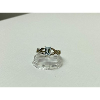 925 Sterling Silver Blue Spinel Ring Size 11.25