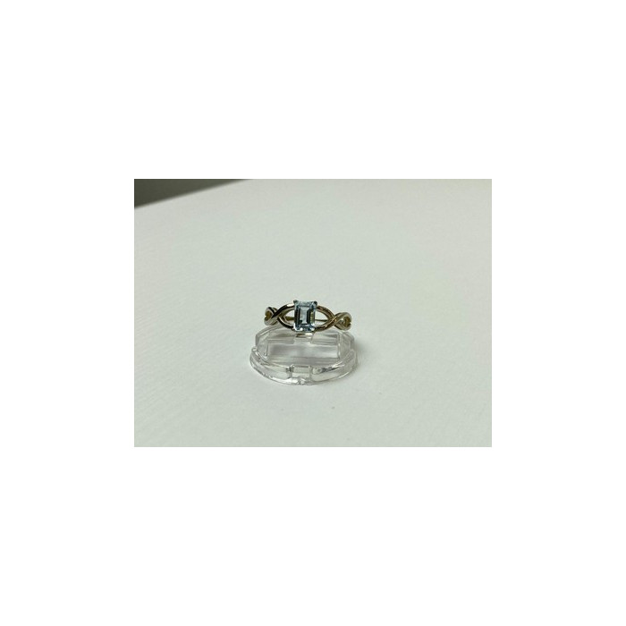 925 Sterling Silver Blue Spinel Ring Size 11.25