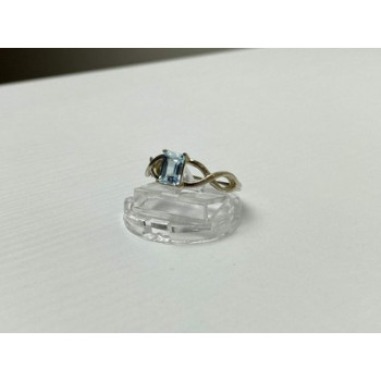 925 Sterling Silver Blue Spinel Ring Size 11.25