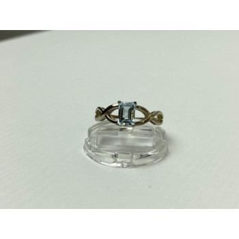 925 Sterling Silver Blue Spinel Ring Size 11.25