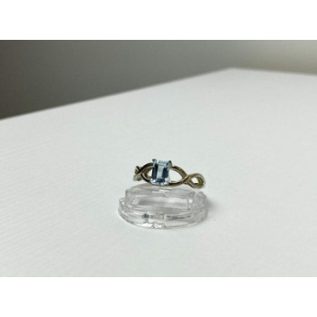 925 Sterling Silver Blue Spinel Ring Size 11.25