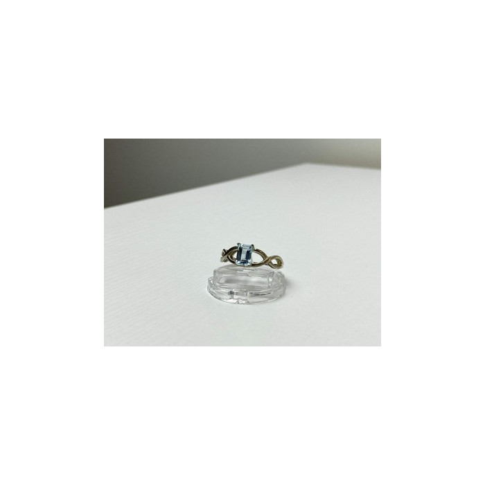 925 Sterling Silver Blue Spinel Ring Size 11.25