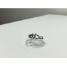 925 Sterling Silver Blue Spinel Ring Size 11.25