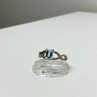 925 Sterling Silver Blue Spinel Ring Size 11.25