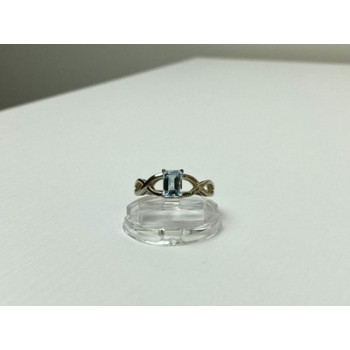 925 Sterling Silver Blue Spinel Ring Size 11.25