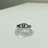 925 Sterling Silver Blue Spinel Ring Size 11.25