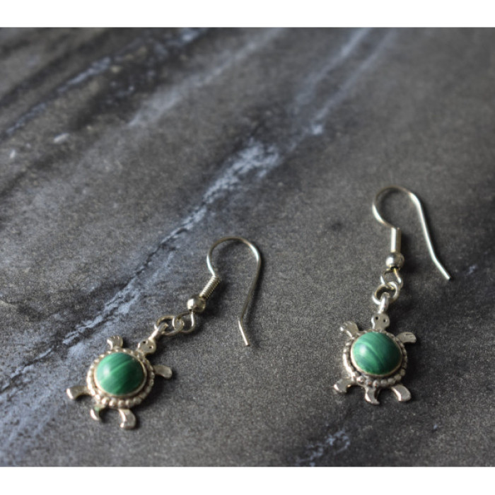 925 Sterling Silver Malachite 