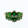 925 Sterling Silver Gold Plated Chrysolites Ring Size 11.5