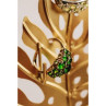 925 Sterling Silver Gold Plated Chrysolites Ring Size 11.5