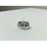 925 Sterling Silver Blue Spinel & Tanzanite Ring Size 11.25