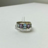 925 Sterling Silver Blue Spinel & Tanzanite Ring Size 11.25