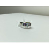 925 Sterling Silver Blue Spinel & Tanzanite Ring Size 11.25