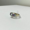 925 Sterling Silver Blue Spinel & Tanzanite Ring Size 11.25
