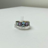 925 Sterling Silver Blue Spinel & Tanzanite Ring Size 11.25