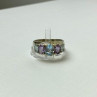 925 Sterling Silver Blue Spinel & Tanzanite Ring Size 11.25