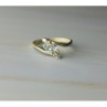 925 Sterling Silver Blue Spinel & CZ Ring Size 9