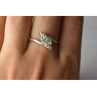925 Sterling Silver Blue Spinel & CZ Ring Size 9