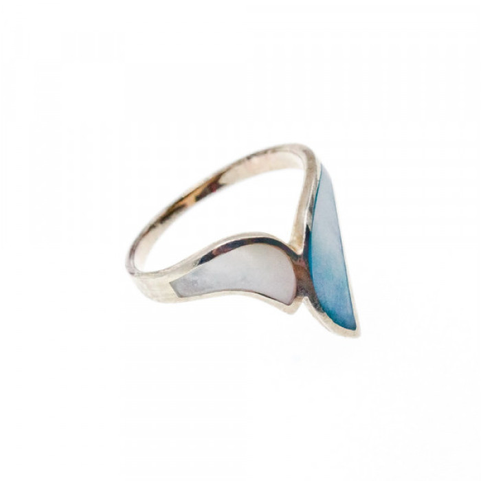 925 Sterling Silver Mother Of Pearl Ring Size 6