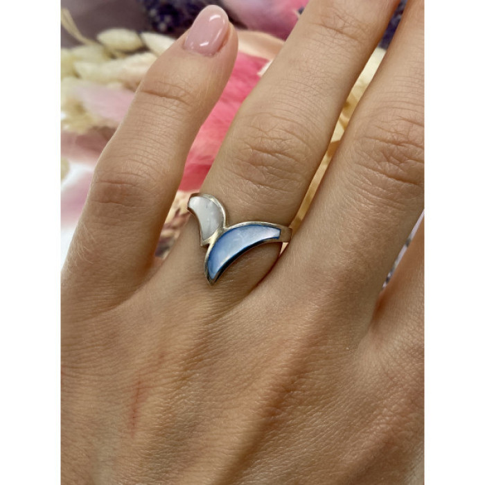925 Sterling Silver Mother Of Pearl Ring Size 6