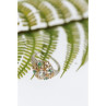 925 Sterling Silver Gold Plated Emerald & Goshenite Ring Size 6.5