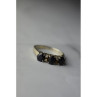 925 Sterling Silver Sapphires & CZ Ring Size 6.5