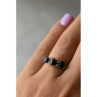 925 Sterling Silver Sapphires & CZ Ring Size 6.5