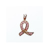 925 Sterling Silver Pink CZ Pendant