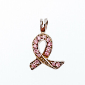 925 Sterling Silver Pink CZ Pendant
