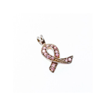 925 Sterling Silver Pink CZ Pendant