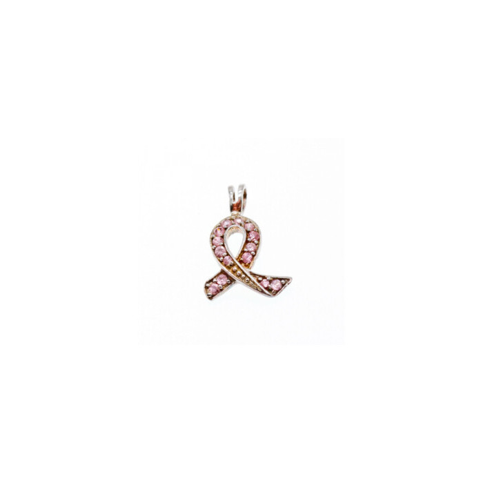 925 Sterling Silver Pink CZ Pendant