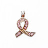 925 Sterling Silver Pink CZ Pendant