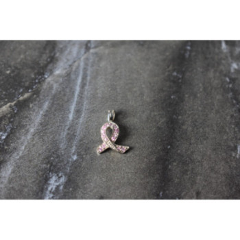 925 Sterling Silver Pink CZ Pendant