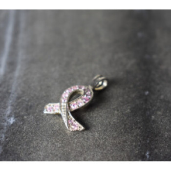 925 Sterling Silver Pink CZ Pendant