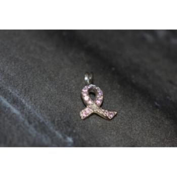 925 Sterling Silver Pink CZ Pendant