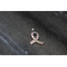925 Sterling Silver Pink CZ Pendant