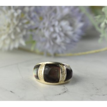925 Sterling Silver Mother OF Pearl Ring Size 8