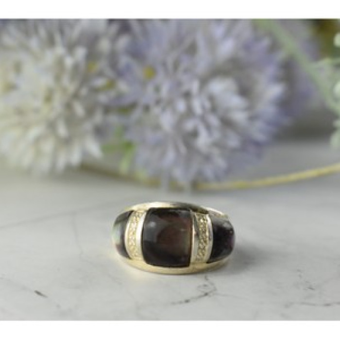 925 Sterling Silver Mother OF Pearl Ring Size 8